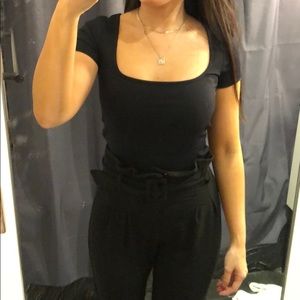 Zara square neck top